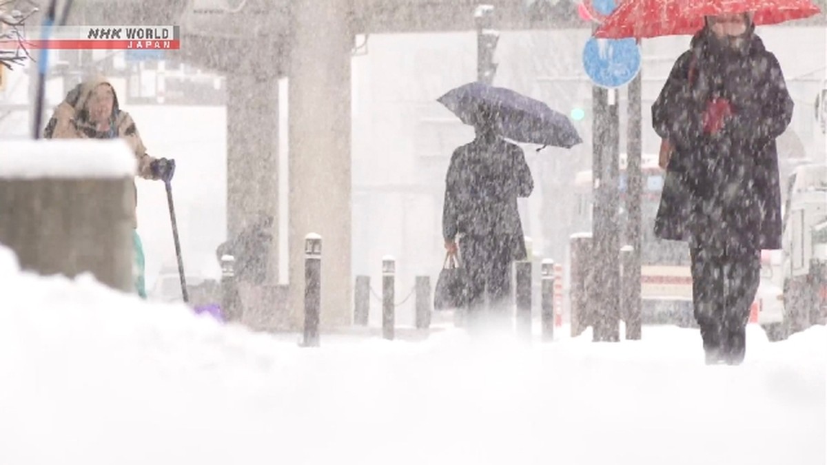 Hujan salju bisa menumpuk dengan cepat di sepanjang malam di pesisir Laut Jepang