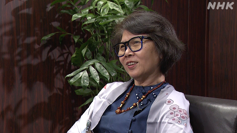 Ma Thida di NHK, Tokyo, pada bulan Januari.