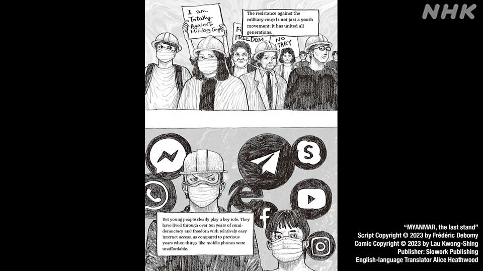 Banyak kaum muda yang mempertaruhkan nyawa demi melawan militer.