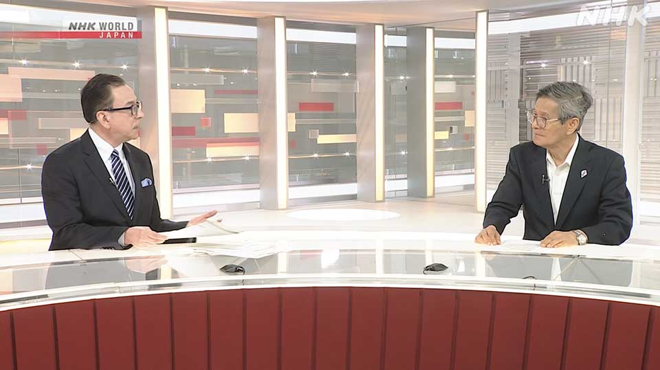 Dr. Omi Shigeru saat tampil dalam program NEWSLINE di NHK World.