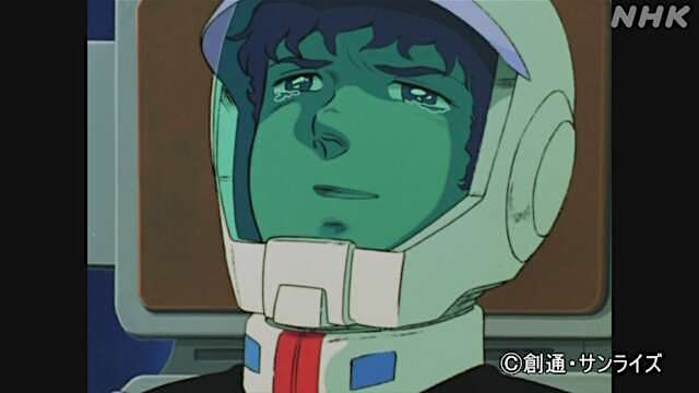 Karakter utama Amuro Ray dalam salah satu adegan Mobile Suit Gundam