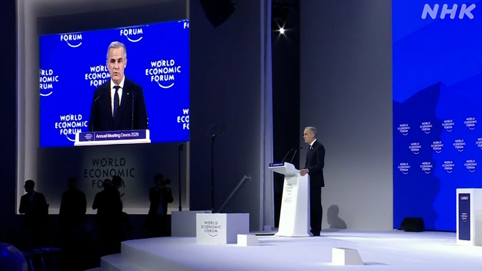 Carney berbicara dalam Forum Ekonomi Dunia di Davos, Swiss, pada Januari.