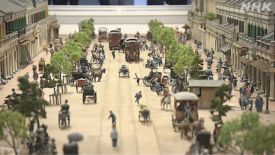 Diorama di dalam menara jam