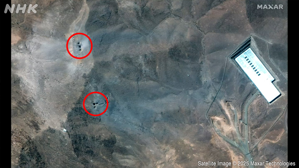 Citra satelit pabrik Fordow di Iran, yang dianggap AS sebagai situs nuklir, menunjukkan sejumlah kawah dan kerusakan akibat bom penghancur bunker milik Amerika Serikat.