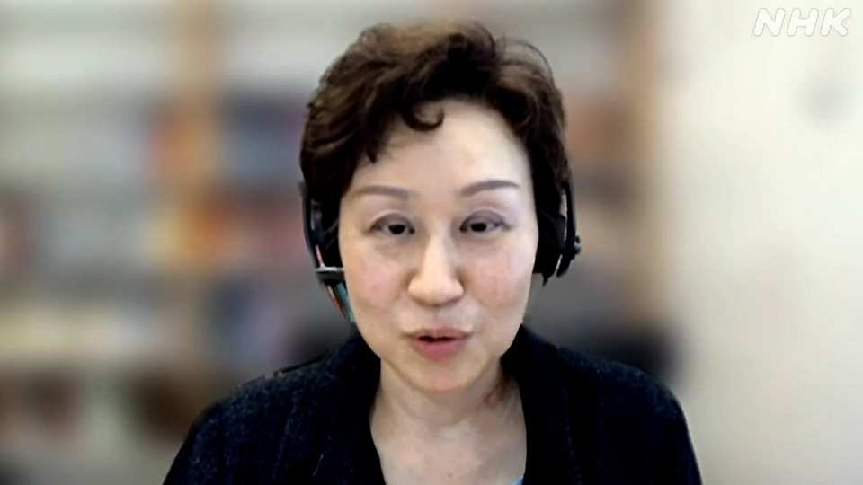 Suzuki Yurika, Direktur Jenderal Institute of Developing Economies, saat berbicara kepada NHK World.