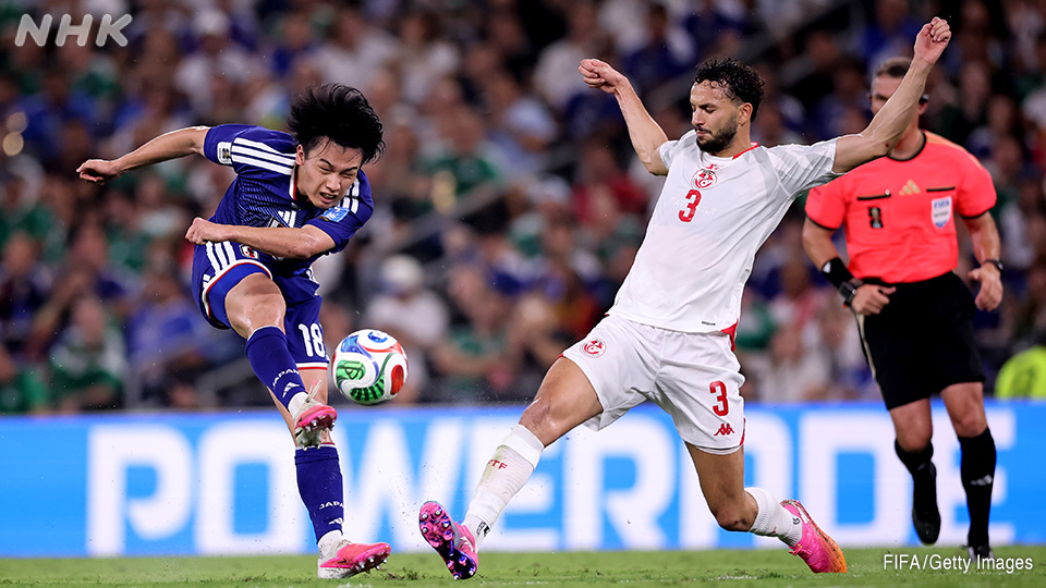 Ueda Ayase mencetak dua gol melawan Tunisia.
