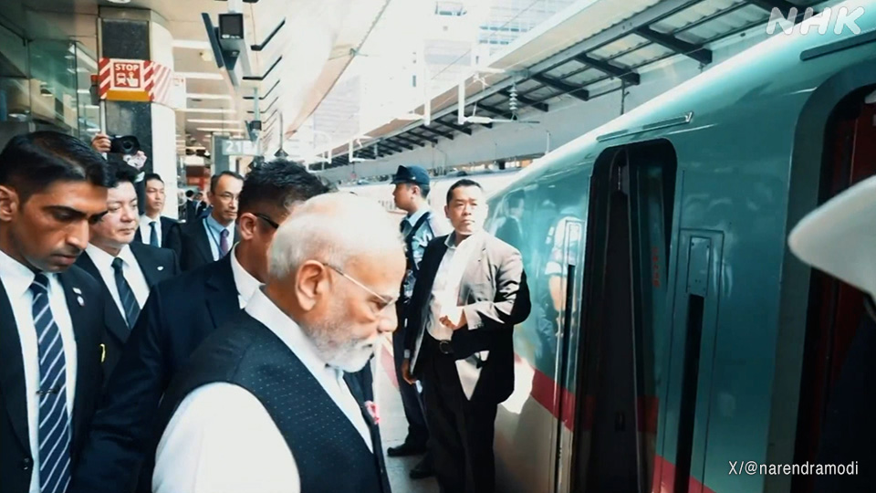 Perdana Menteri Modi menaiki Tohoku Shinkansen dengan kecepatan puncak 320 km/h saat berkunjung ke Jepang pada Agustus 2025.