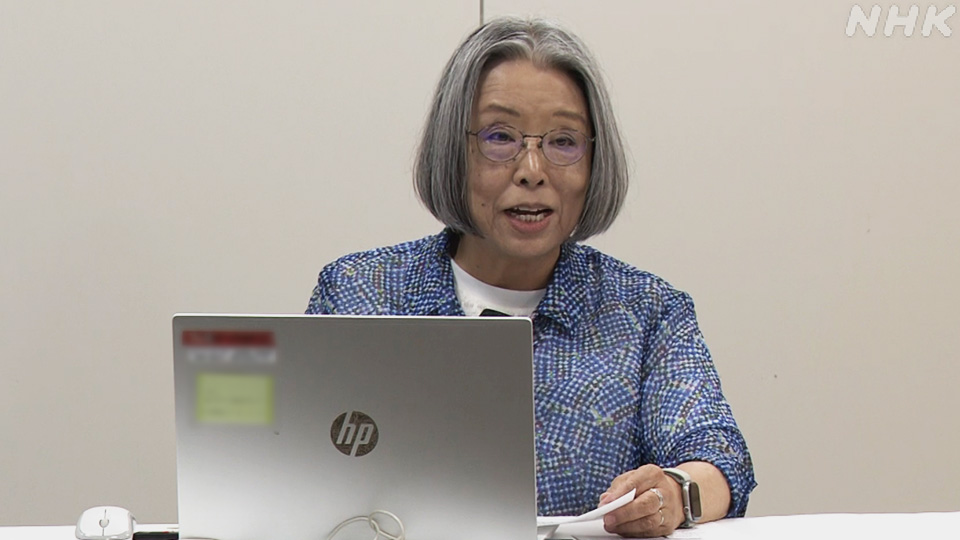 Murata Michiko memberikan ceramah di sebuah rumah sakit di Kota Tachikawa pada 27 Juli.