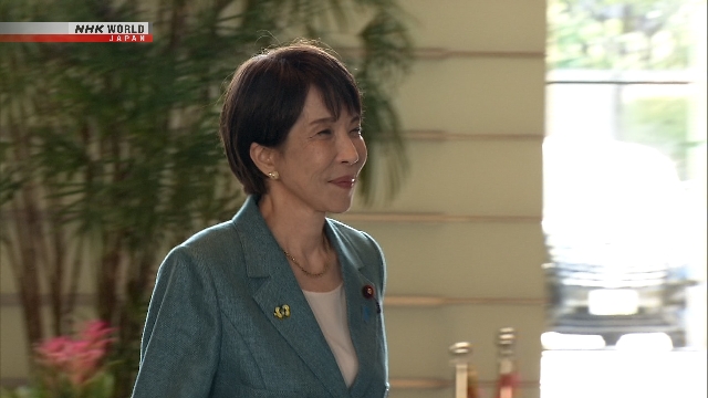 Perdana Menteri Jepang Takaichi Sanae saat memberikan keterangan mengenai kebijakan luar negeri Jepang.