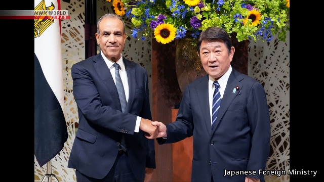 Foto ilustrasi pertemuan diplomatik antara perwakilan Jepang dan Mesir dalam membahas perdamaian Timur Tengah.