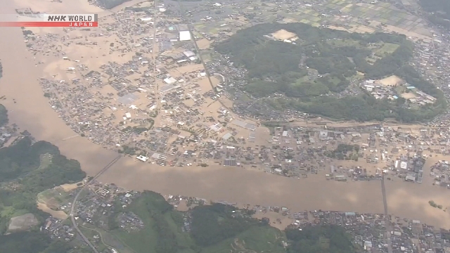 Suasana peringatan enam tahun bencana hujan lebat di Kumamoto, Prefektur Kumamoto, Jepang barat daya.