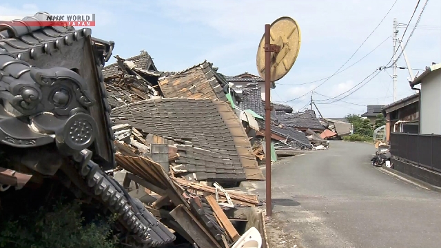 Suasana warga yang mengungsi di tempat penampungan evakuasi pascagempa di Prefektur Kumamoto, Jepang