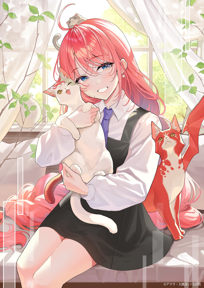 Ilustrasi visual perdana untuk adaptasi anime Neko to Ryuu yang memperlihatkan elemen fantasi ceritanya.