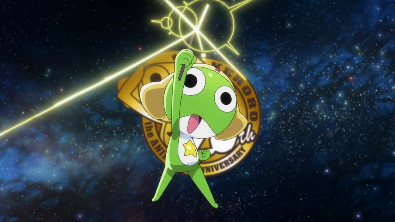Ilustrasi Sersan Keroro dari pengumuman film anime terbaru Keroro Gunsou yang akan tayang tahun 2026.