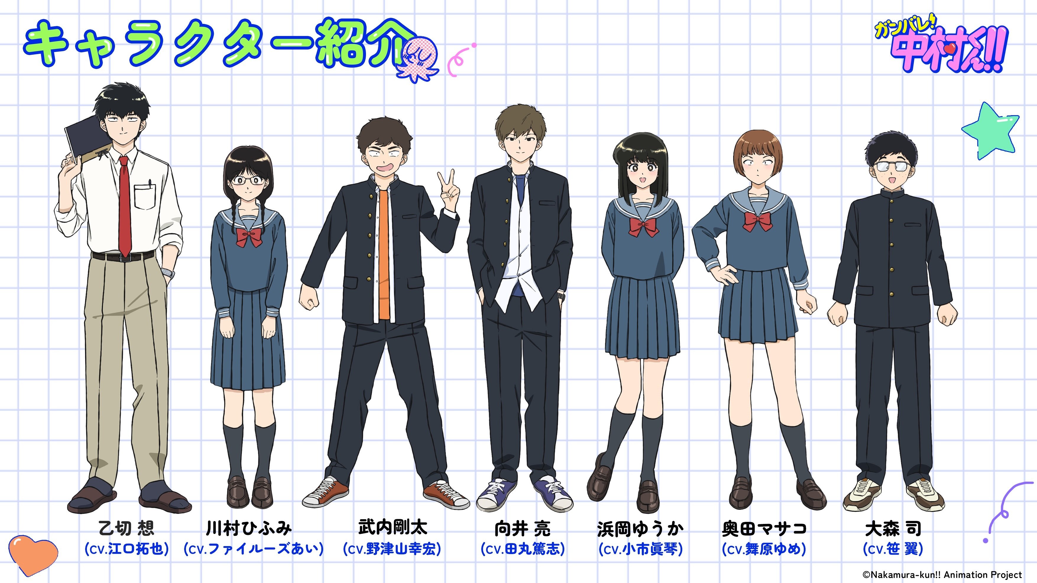Pengumuman pemeran tambahan untuk adaptasi anime televisi Ganbare! Nakamura-kun!!