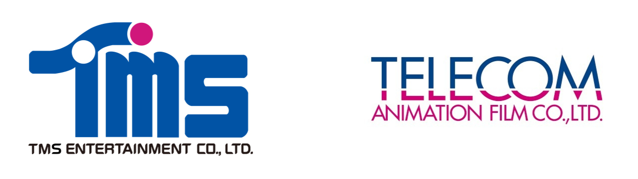 Logo TMS Entertainment dan Telecom Animation Film yang melambangkan integrasi kedua studio besar tersebut.