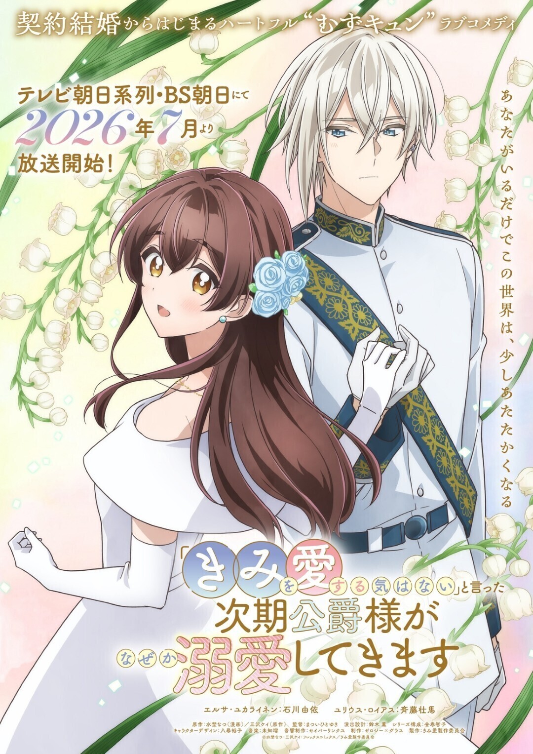 Visual karakter dari adaptasi anime Kimi wo Aisuru Ki wa Nai.