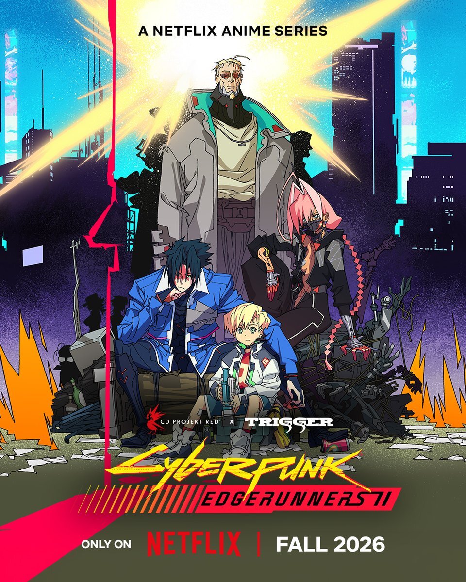 Poster Cyberpunk: Edgerunners 2 dengan pengumuman staf tambahan dan teaser promo kedua