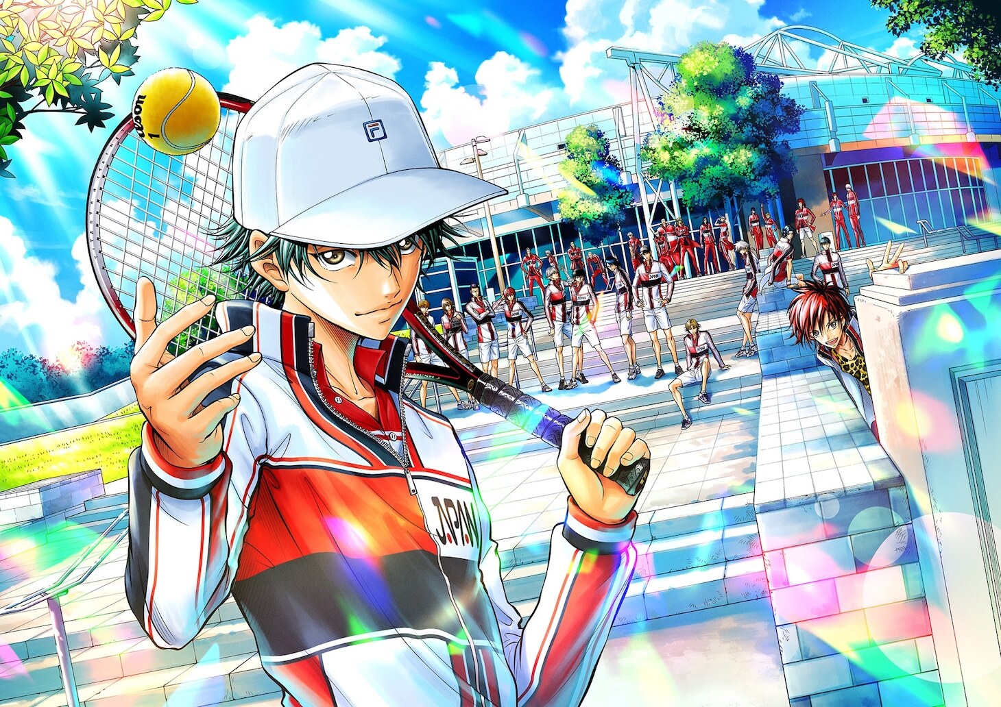 Ilustrasi manga Shin Tennis no Oujisama yang menandai berakhirnya serialisasi setelah hampir 27 tahun