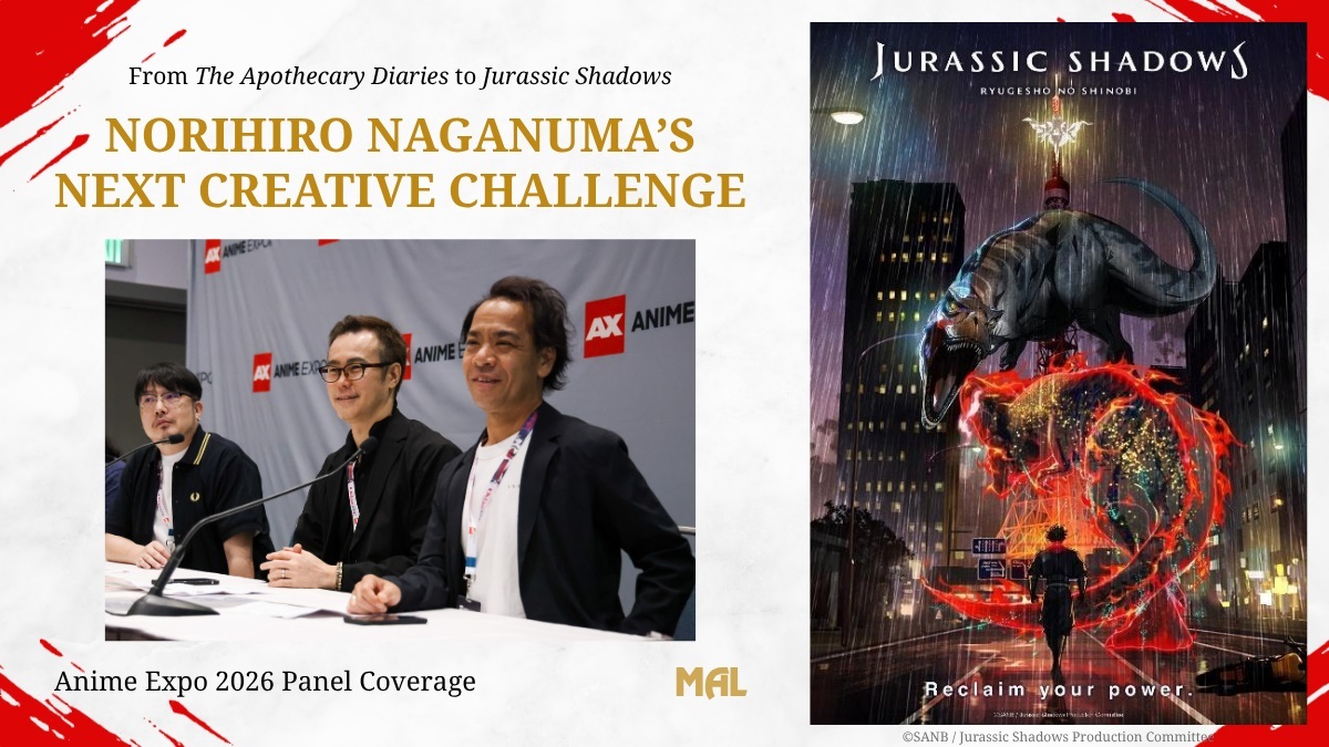 Visual promosi anime orisinal Jurassic Shadows (Ryuugeshou no Shinobi) arahan sutradara Norihiro Naganuma